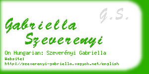 gabriella szeverenyi business card