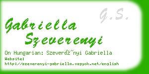 gabriella szeverenyi business card